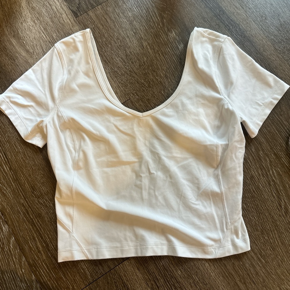 Lululemon Athletica white Short Sleeve align Top